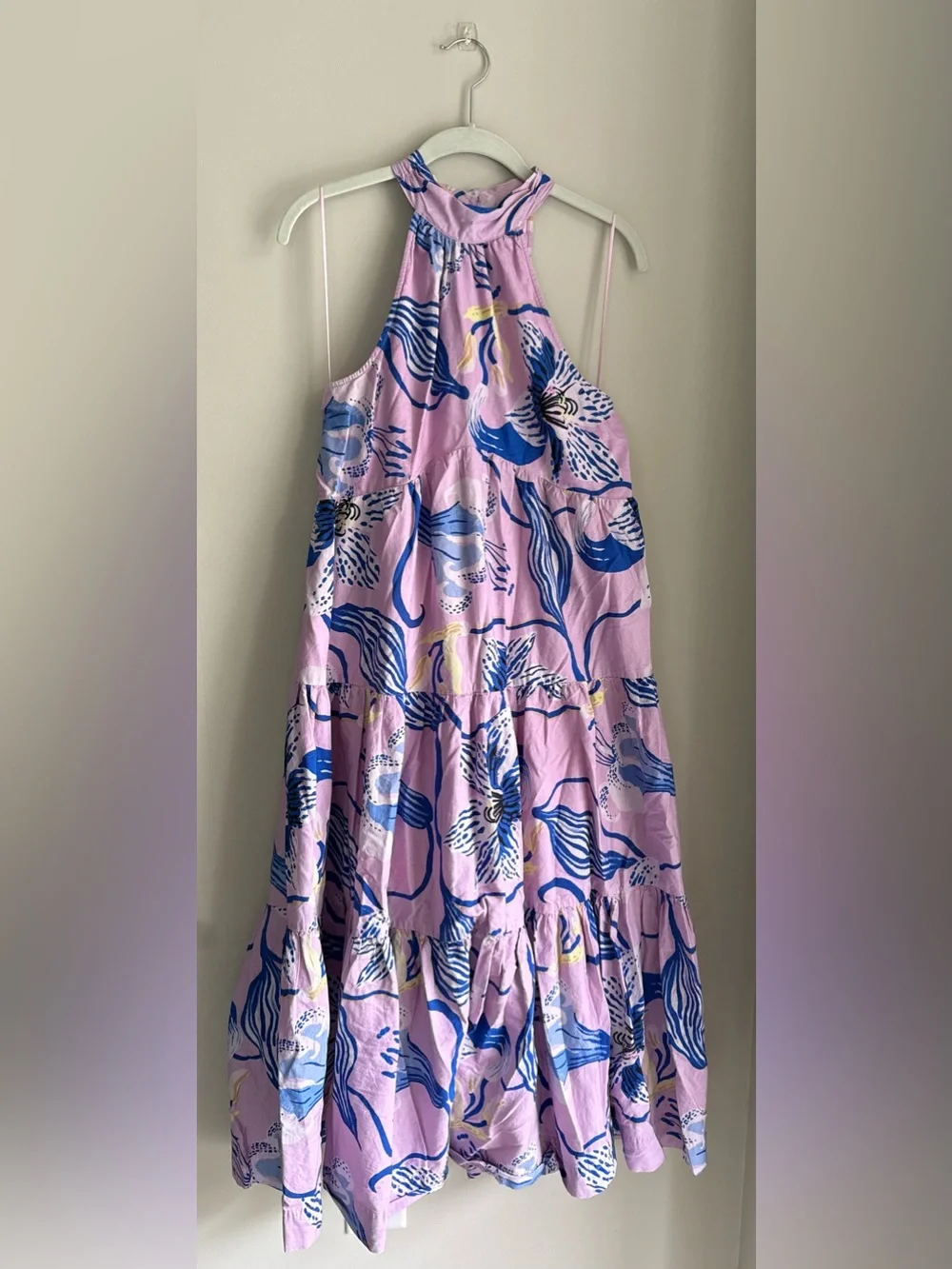 Maeve Anthropologie Pink Floral Maxi Dress- Size 10 - Picture 2 of 7